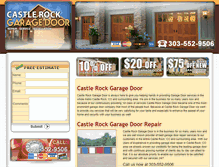 Tablet Screenshot of castlerockgaragedoor.com